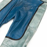 Leather Blue Biker Pant