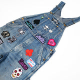 PATCHED DENIM OVERALLS