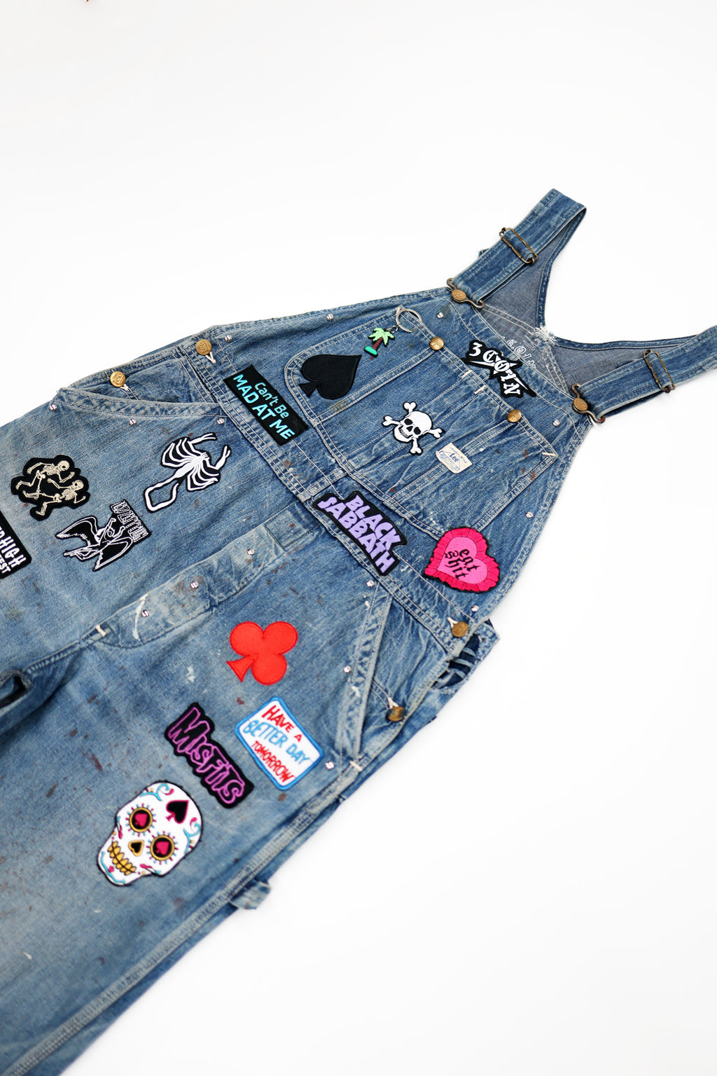 PATCHED DENIM OVERALLS