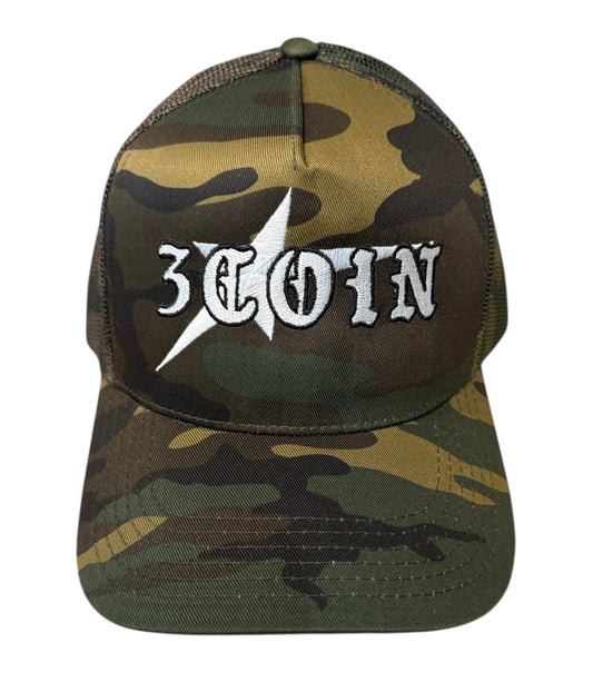 CAMO STAR TRUCKER HAT