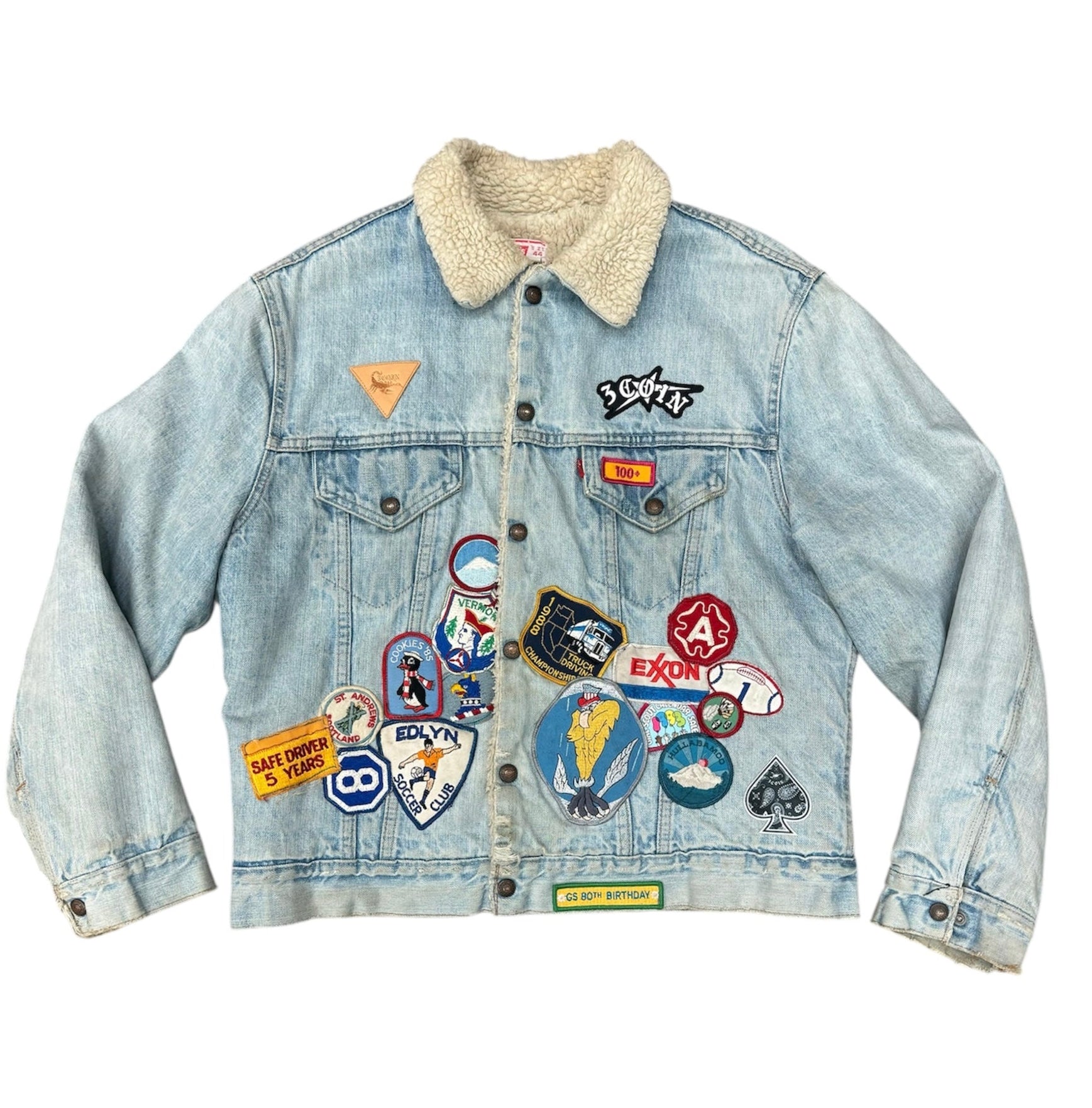 Patched Sherpa Jacket